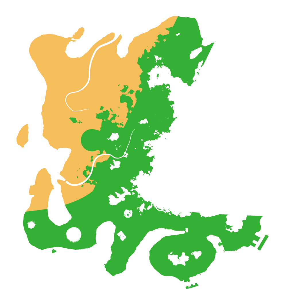 Biome Rust Map: Procedural Map, Size: 3500, Seed: 841304245
