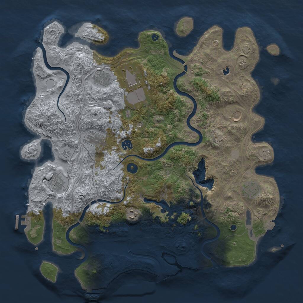 Rust Map: Procedural Map, Size: 4250, Seed: 15429551, 15 Monuments
