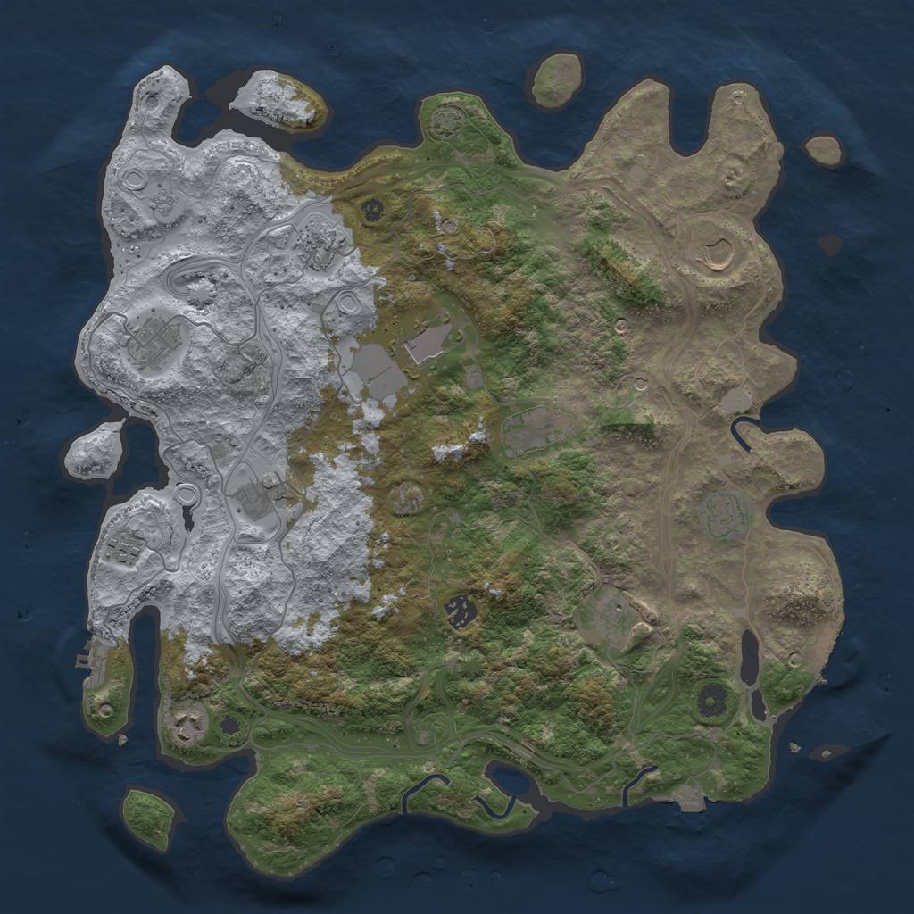 Rust Map: Procedural Map, Size: 4250, Seed: 15429551, 19 Monuments