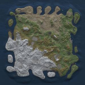 Thumbnail Rust Map: Procedural Map, Size: 4300, Seed: 3012214, 18 Monuments