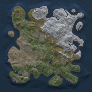 Thumbnail Rust Map: Procedural Map, Size: 3500, Seed: 1311765903, 17 Monuments