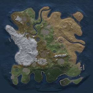 Thumbnail Rust Map: Procedural Map, Size: 3500, Seed: 1244863064, 16 Monuments