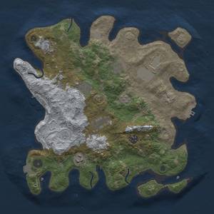 Thumbnail Rust Map: Procedural Map, Size: 3500, Seed: 1244863064, 16 Monuments