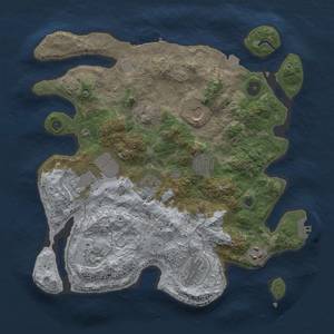 Thumbnail Rust Map: Procedural Map, Size: 3500, Seed: 1497108783, 15 Monuments