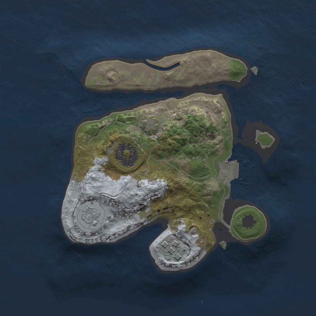 Rust Map: Procedural Map, Size: 2000, Seed: 777999756, 6 Monuments