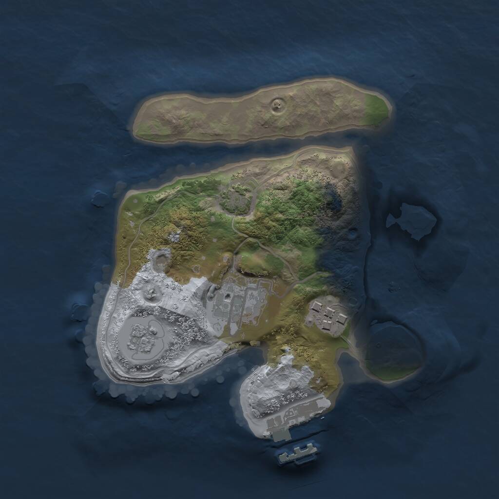 Rust Map: Procedural Map, Size: 2000, Seed: 777999756, 6 Monuments