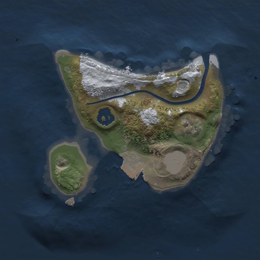 Rust Map: Procedural Map, Size: 1500, Seed: 1097483357, 1 Monuments