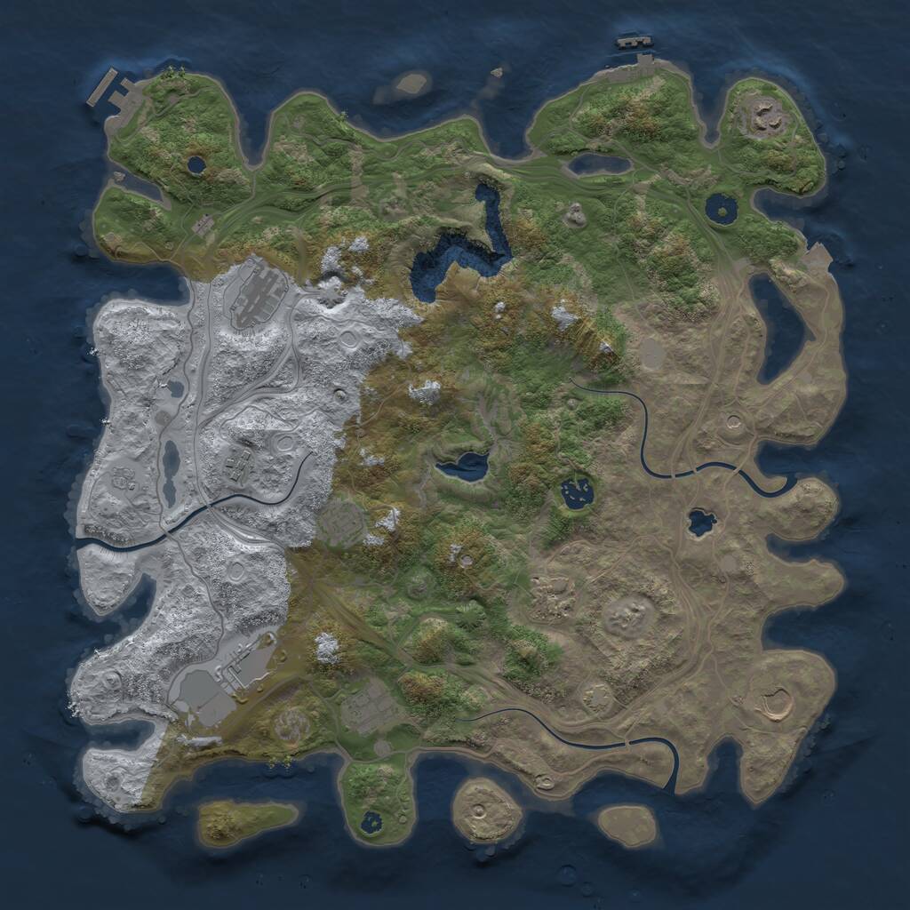 Rust Map: Procedural Map, Size: 4250, Seed: 74145328, 15 Monuments