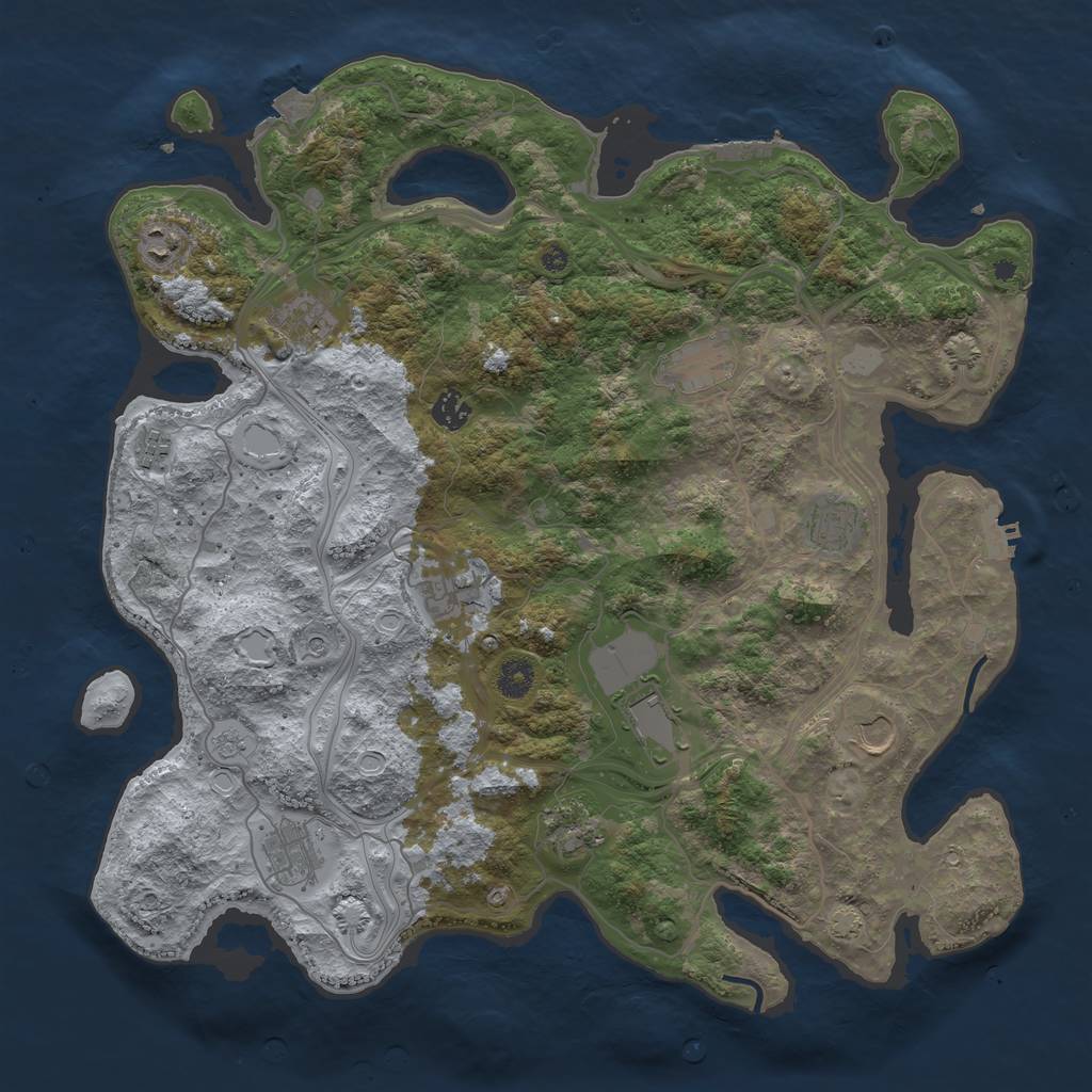 Rust Map: Procedural Map, Size: 4250, Seed: 1984572167, 19 Monuments