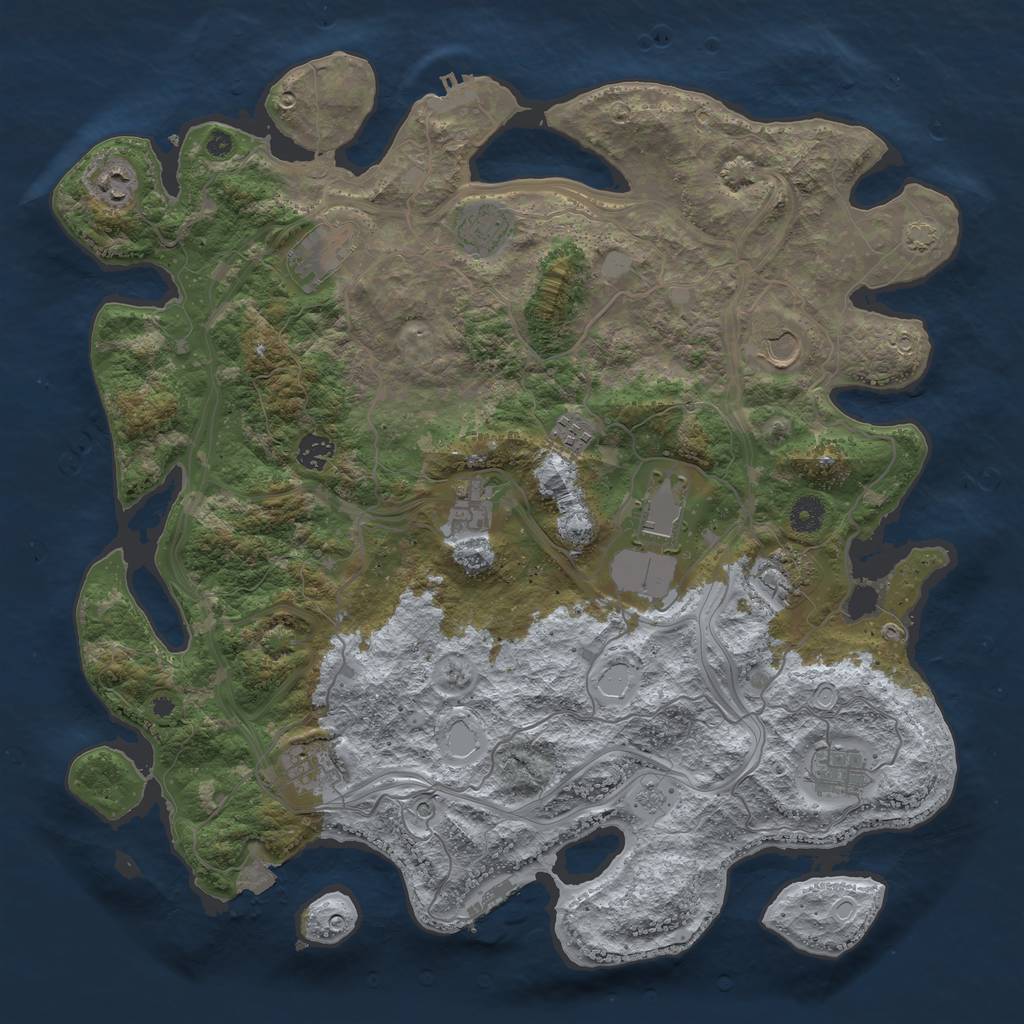 Rust Map: Procedural Map, Size: 4250, Seed: 45876363, 19 Monuments
