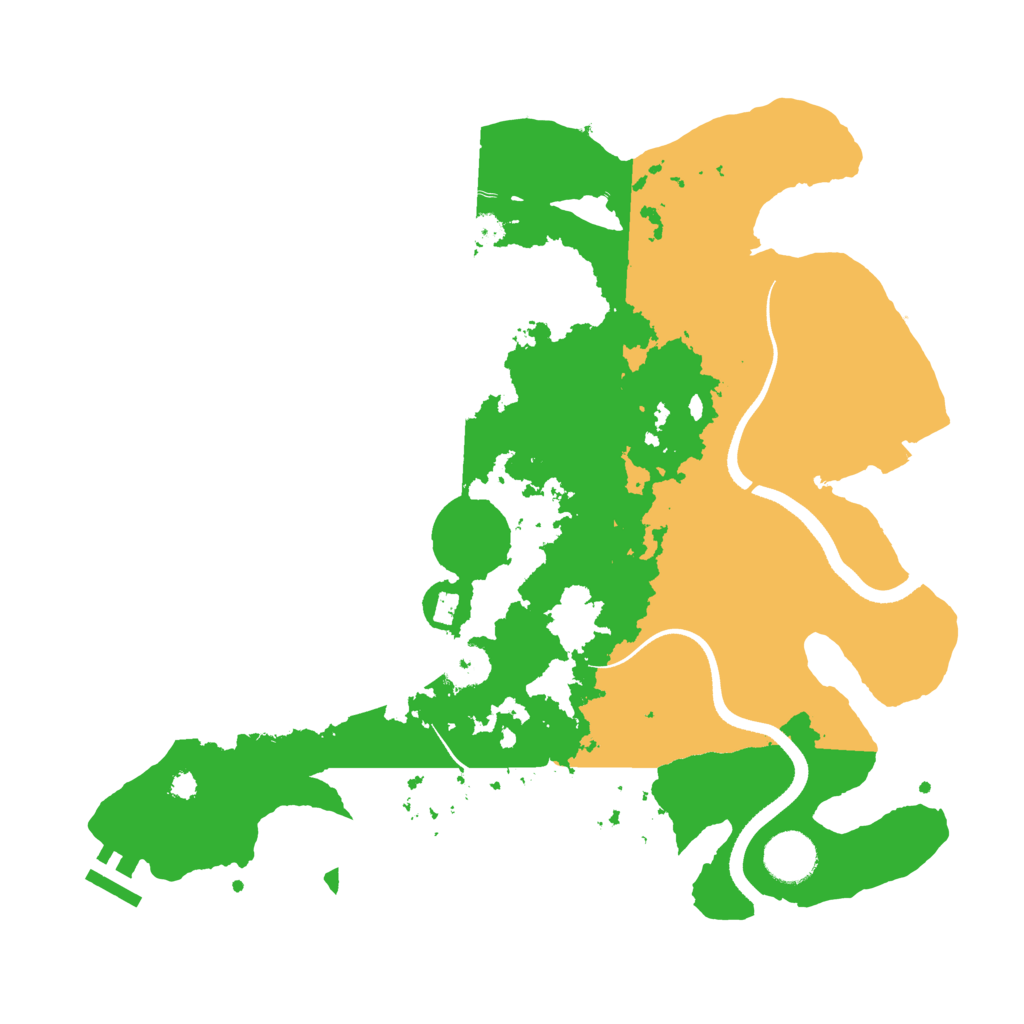 Biome Rust Map: Procedural Map, Size: 3500, Seed: 351758806