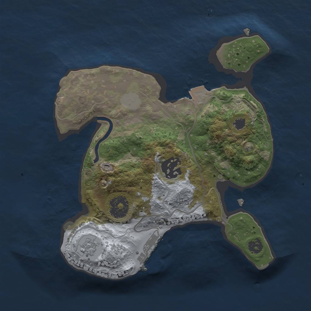 Rust Map: Procedural Map, Size: 2200, Seed: 851870651, 6 Monuments