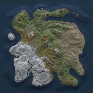 Thumbnail Rust Map: Procedural Map, Size: 3000, Seed: 2103388670, 13 Monuments
