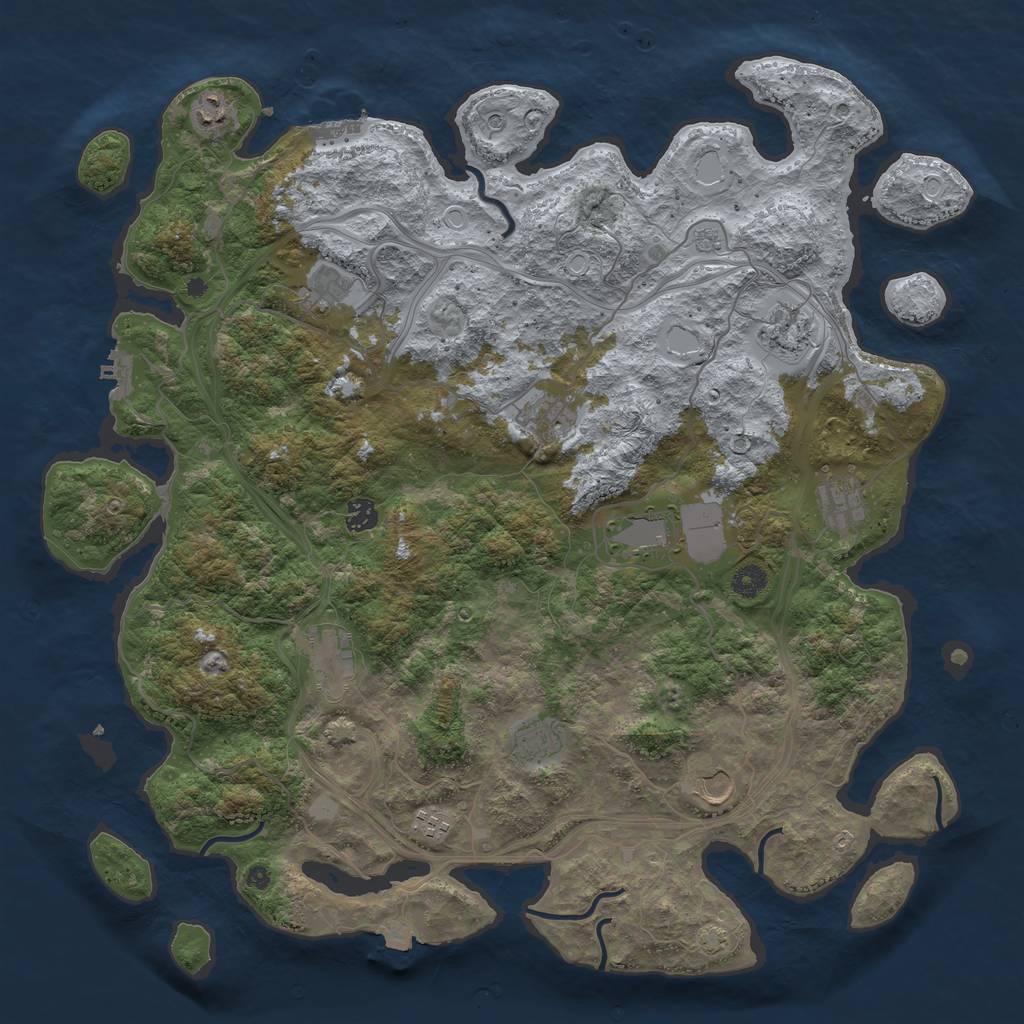Rust Map: Procedural Map, Size: 4500, Seed: 2023110419, 19 Monuments