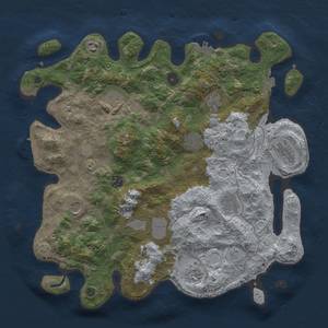 Thumbnail Rust Map: Procedural Map, Size: 4000, Seed: 1442323854, 18 Monuments