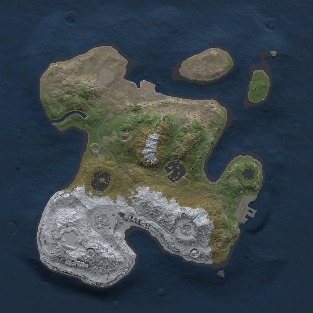 Rust Map: Procedural Map, Size: 2340, Seed: 2147483647, 7 Monuments