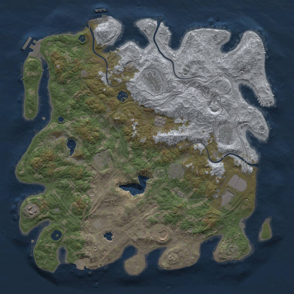Rust Map: Procedural Map, Size: 4250, Seed: 8180792, 15 Monuments