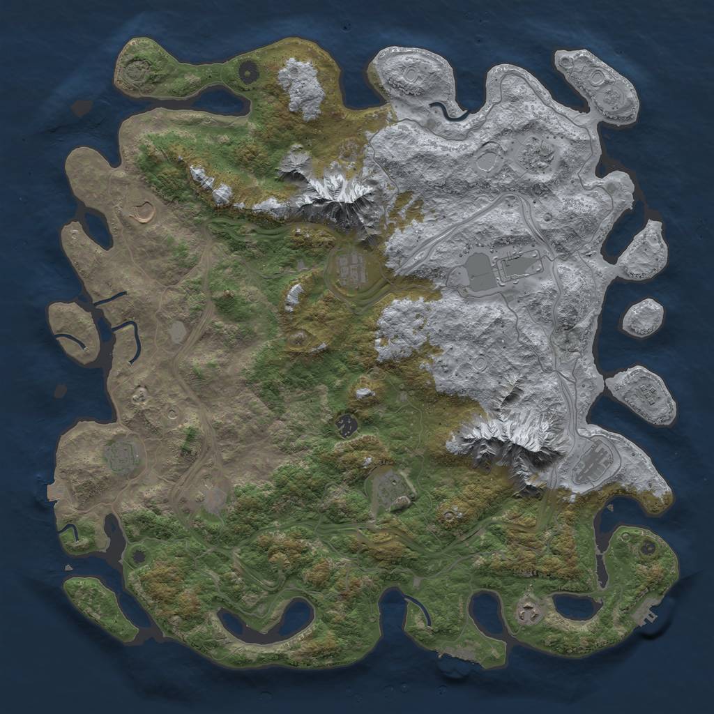 Rust Map: Procedural Map, Size: 5000, Seed: 27051982, 19 Monuments