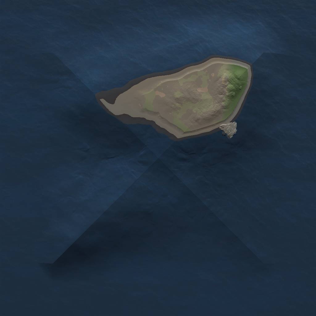 Rust Map: Procedural Map, Size: 1000, Seed: 3154123, 3 Monuments