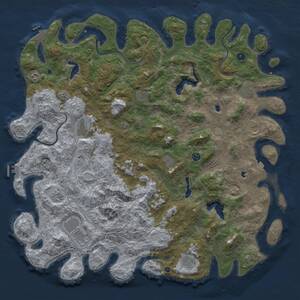 Thumbnail Rust Map: Procedural Map, Size: 5500, Seed: 78861394, 17 Monuments