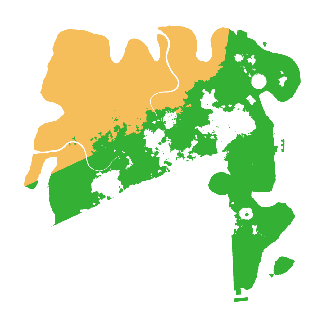 Biome Rust Map: Procedural Map, Size: 3700, Seed: 801658