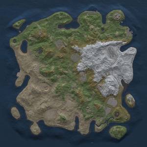 Thumbnail Rust Map: Procedural Map, Size: 4000, Seed: 13370815, 19 Monuments