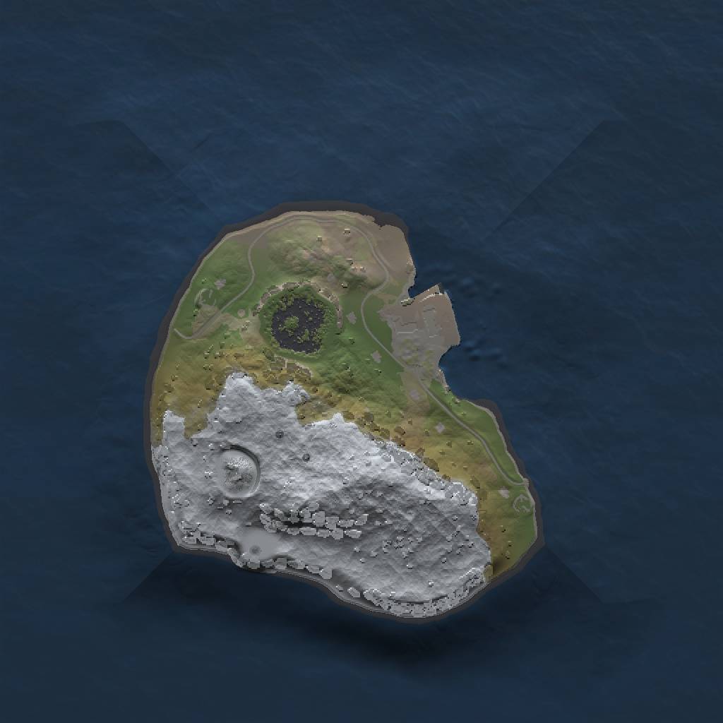 Rust Map: Procedural Map, Size: 1340, Seed: 2147483647, 3 Monuments