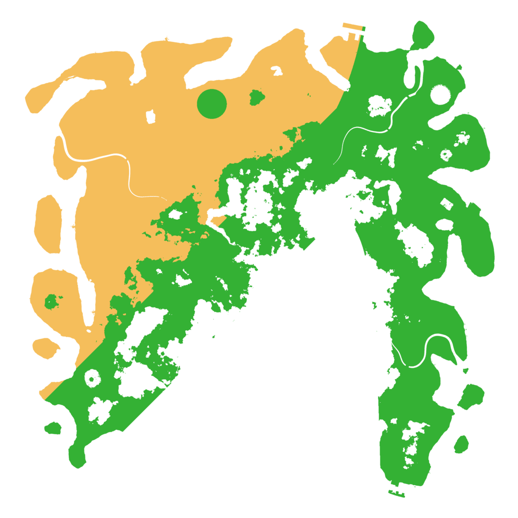 Biome Rust Map: Procedural Map, Size: 4600, Seed: 666