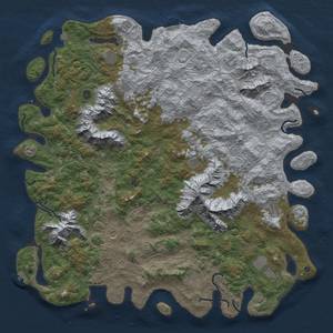 Thumbnail Rust Map: Procedural Map, Size: 6000, Seed: 1051269569, 19 Monuments