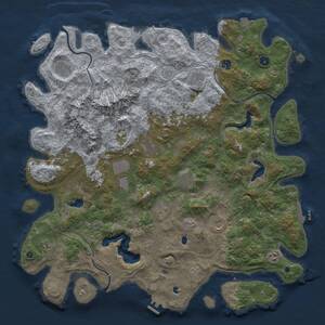 Thumbnail Rust Map: Procedural Map, Size: 5000, Seed: 319375521, 17 Monuments