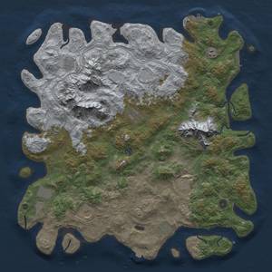 Thumbnail Rust Map: Procedural Map, Size: 5000, Seed: 319375521, 19 Monuments