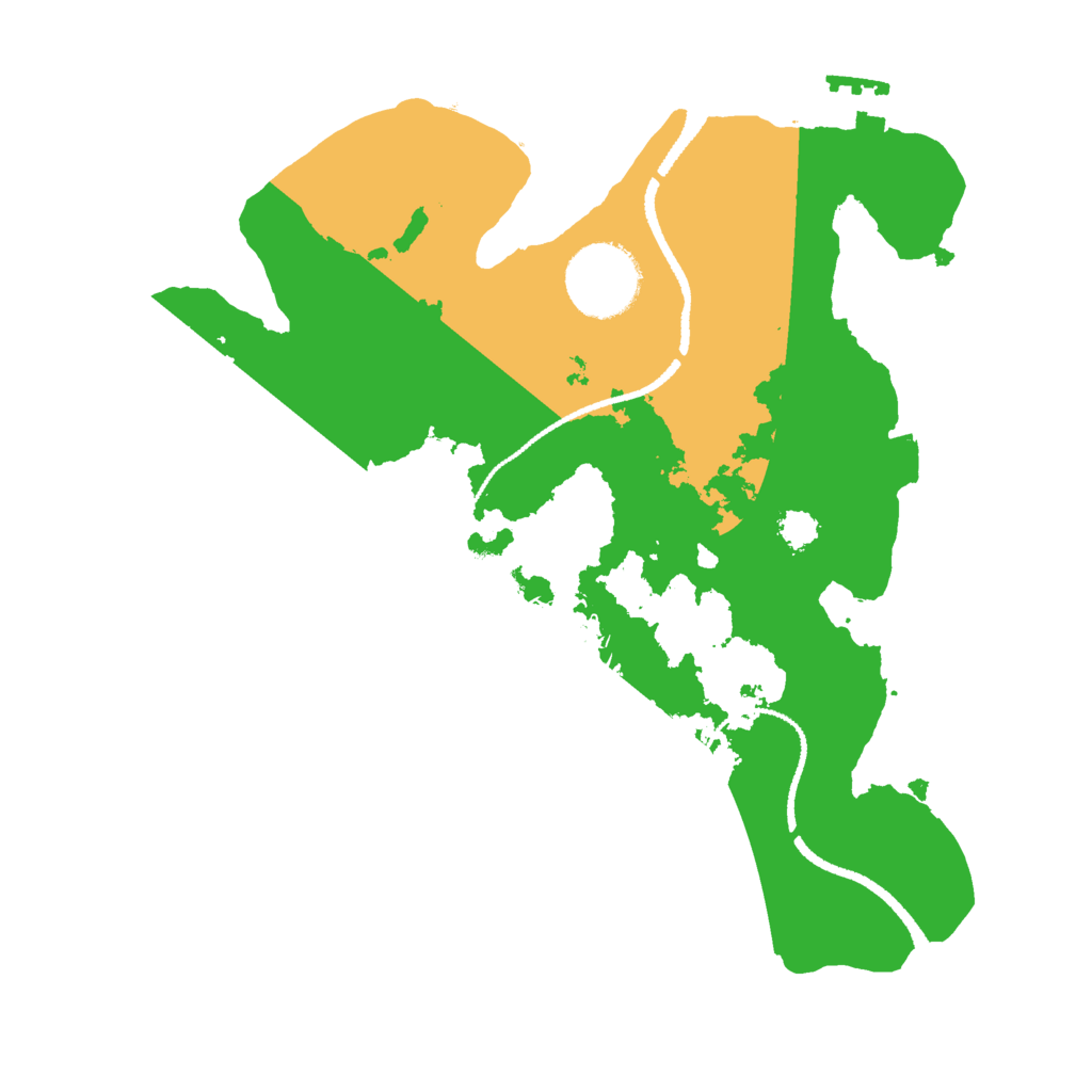 Biome Rust Map: Procedural Map, Size: 2600, Seed: 589985384
