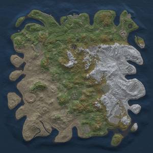 Thumbnail Rust Map: Procedural Map, Size: 4500, Seed: 1516978857, 19 Monuments