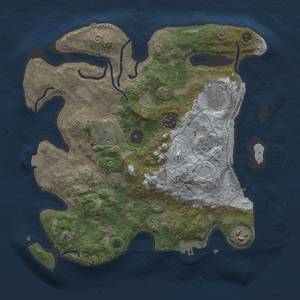Thumbnail Rust Map: Procedural Map, Size: 3250, Seed: 25, 12 Monuments