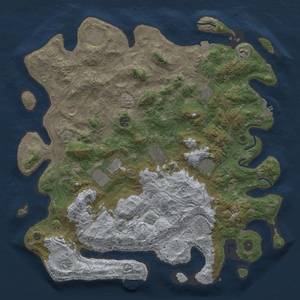 Thumbnail Rust Map: Procedural Map, Size: 4500, Seed: 1292320537, 19 Monuments