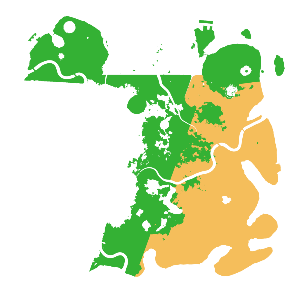 Biome Rust Map: Procedural Map, Size: 4400, Seed: 46147616
