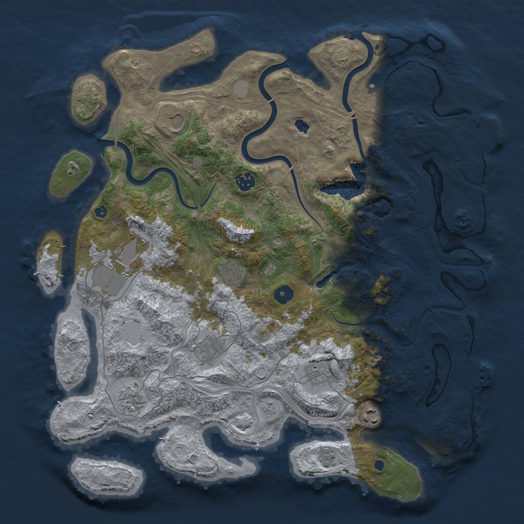 Rust Map: Procedural Map, Size: 4250, Seed: 76417920, 15 Monuments