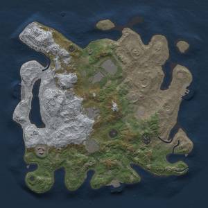 Thumbnail Rust Map: Procedural Map, Size: 3500, Seed: 300104517, 16 Monuments