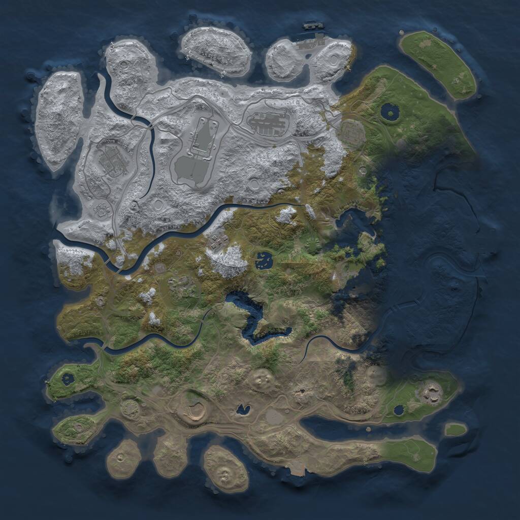 Rust Map: Procedural Map, Size: 4250, Seed: 20231102, 16 Monuments