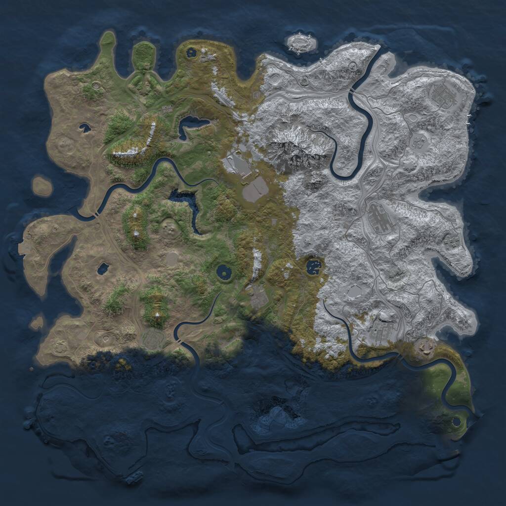 Rust Map: Procedural Map, Size: 5000, Seed: 760656124, 15 Monuments