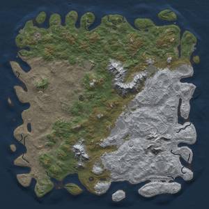 Thumbnail Rust Map: Procedural Map, Size: 6000, Seed: 16011601, 19 Monuments