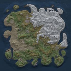 Thumbnail Rust Map: Procedural Map, Size: 4500, Seed: 1971724265, 18 Monuments