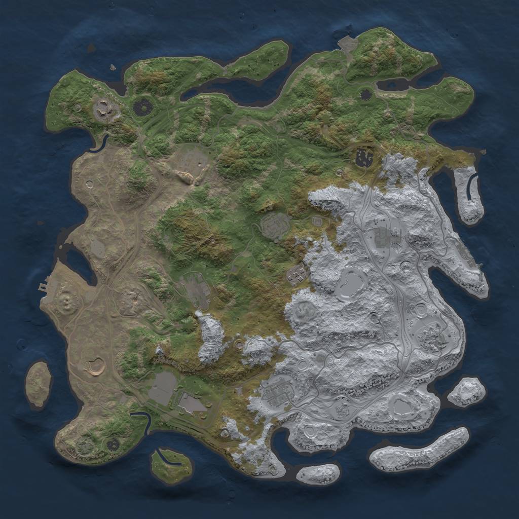 Rust Map: Procedural Map, Size: 4250, Seed: 4200, 19 Monuments
