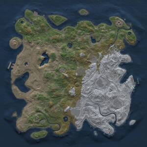 Thumbnail Rust Map: Procedural Map, Size: 4250, Seed: 1042759207, 16 Monuments