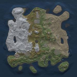 Thumbnail Rust Map: Procedural Map, Size: 3500, Seed: 1209013640, 16 Monuments