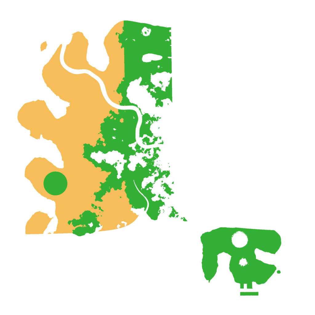Biome Rust Map: Procedural Map, Size: 3500, Seed: 57011948