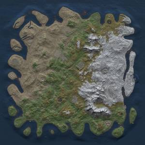 Thumbnail Rust Map: Procedural Map, Size: 5000, Seed: 202309, 19 Monuments