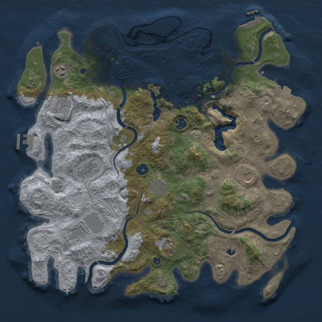 Rust Map: Procedural Map, Size: 4250, Seed: 855515186, 15 Monuments