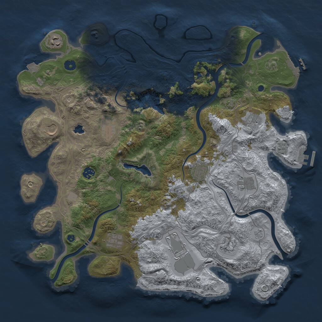 Rust Map: Procedural Map, Size: 4250, Seed: 2536540, 17 Monuments