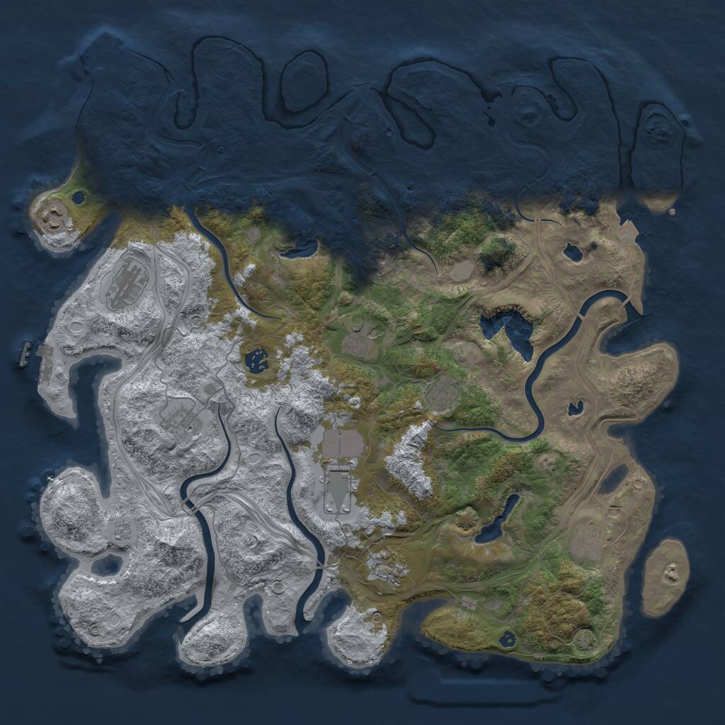 Rust Map: Procedural Map, Size: 4500, Seed: 78861394, 15 Monuments